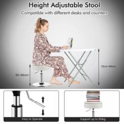 Costway Tufted Vanity Stool Footrest Accent Storage Ottoman with Reversible Lid in White - thumbnail 5