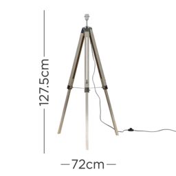 ValueLights Clipper Brown Floor Lamp Base - thumbnail 5