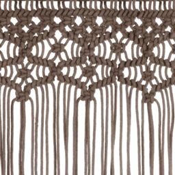 Berkfield Home Macrame Curtain Taupe 140x240 cm Cotton - thumbnail 4