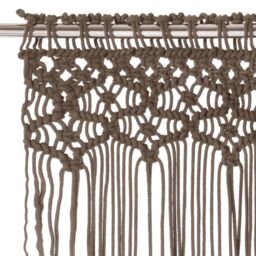 Berkfield Home Macrame Curtain Taupe 140x240 cm Cotton - thumbnail 3