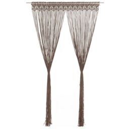 Berkfield Home Macrame Curtain Taupe 140x240 cm Cotton