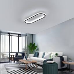 Goeco Modern LED Ceiling Lights 33W 6500K Modern LED Ceiling Light 40cm in Black - thumbnail 2