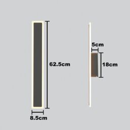 Harper Living 17 Watts LED Wall Light, IP54 Weatherproof, Dark Grey Finish, Indoor/Outdoor 62.5cm Height, 3000K - thumbnail 6