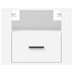 Berkfield Home Wall-mounted Bedside Cabinets 2 pcs White 50x36x40 cm - Size: 50 x 36 x 40 cm - thumbnail 6