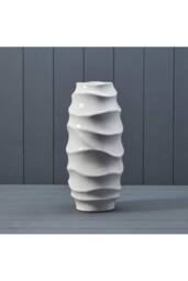 KDMD White Decorative Ceramic Vase - 31mm - thumbnail 1