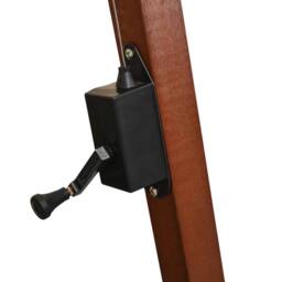 Berkfield Home Hanging Parasol with Pole Bordeaux Red 3x3 m Solid Fir Wood in Burgundy - thumbnail 6