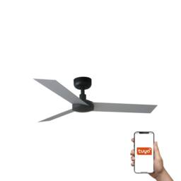 Netlighting Cruiser Small 3 Blade Ceiling Fan Black Aluminium Smart in Grey - thumbnail 1