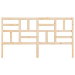 Berkfield Home Bed Headboard 186x4x104 cm Solid Wood Pine in Brown - Size: 186 x 4 x 104 cm - thumbnail 4