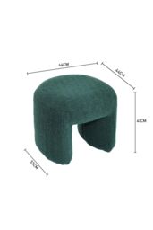 Modern Teddy Bear Fur Upholstered Footstool - thumbnail 4
