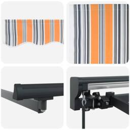 Berkfield Home Retractable Awning Manual Anthracite 350x250 cm - thumbnail 8
