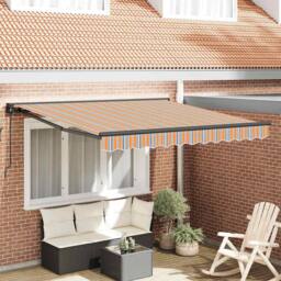 Berkfield Home Retractable Awning Manual Anthracite 350x250 cm - thumbnail 2