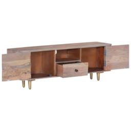 Berkfield Home TV Cabinet 118x30x40 cm Solid Acacia Wood in Brown - Size: 118 x 30 x 40 cm - thumbnail 1