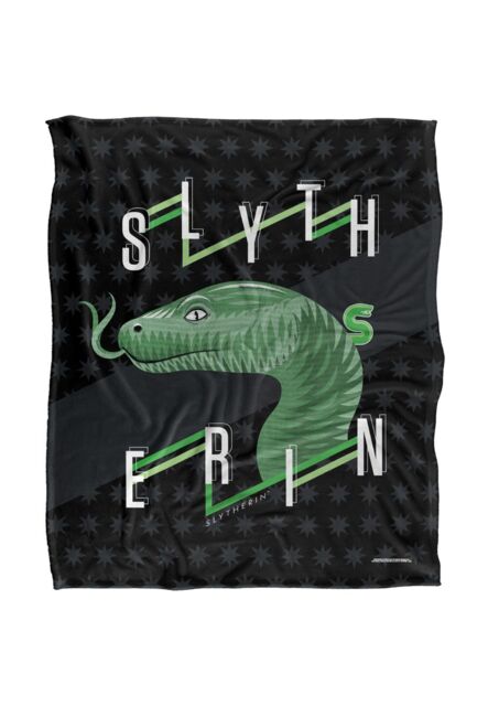 Harry Potter Blanket, 152x127 cm Neo Industries Slytherin Silky Touch Super Soft Throw Blanket in White - image 1