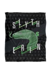 Harry Potter Blanket, 152x127 cm Neo Industries Slytherin Silky Touch Super Soft Throw Blanket in White - thumbnail 1