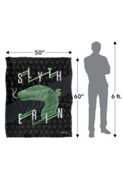 Harry Potter Blanket, 152x127 cm Neo Industries Slytherin Silky Touch Super Soft Throw Blanket in White - thumbnail 5