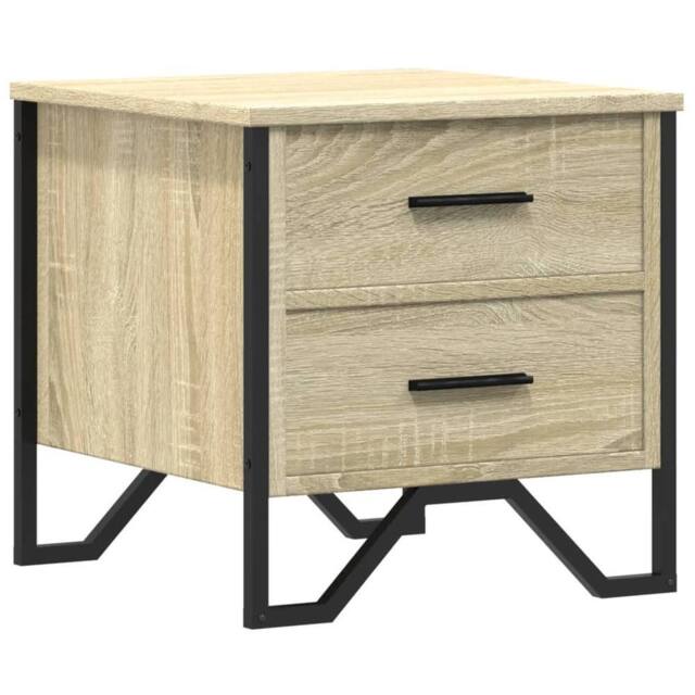 Berkfield Home Bedside Cabinet Sonoma Oak 40x41x40 cm Engineered Wood in Light Oak - Size: 40 x 41 x 40 cm - image 1