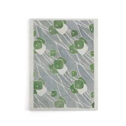 "Artery8 Green Geometric Pattern Canvas Wall Art Print Overbeck in Grey - Size: W18"" x H24""" - thumbnail 1