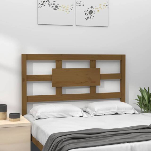 Berkfield Home Beautiful Bed Headboard Honey Brown 80.5x4x100 cm Solid Wood Pine - image 1