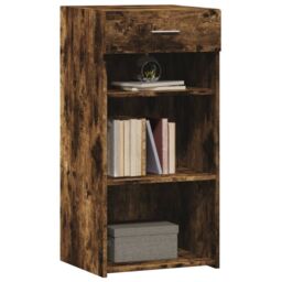 Berkfield Home Sideboard Smoked Oak 45x42.5x93 cm Engineered Wood in Brown - thumbnail 3