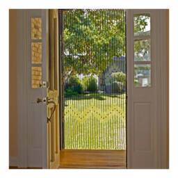 JVL Tuscany Beaded Door Curtain - Waves in Light Brown - Size: 90 cm width x 175 cm drop - thumbnail 3