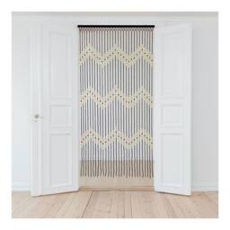 JVL Tuscany Beaded Door Curtain - Waves in Light Brown - Size: 90 cm width x 175 cm drop - thumbnail 2