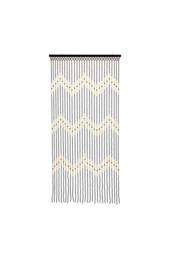 JVL Tuscany Beaded Door Curtain - Waves in Light Brown - Size: 90 cm width x 175 cm drop - thumbnail 1