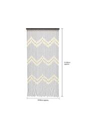 JVL Tuscany Beaded Door Curtain - Waves in Light Brown - Size: 90 cm width x 175 cm drop - thumbnail 6