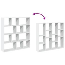 Berkfield Home Book Cabinet White 132x29x141.5 cm Engineered Wood - thumbnail 8