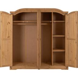 Seconique Corona Essentials 4 Door Wardrobe in Natural - thumbnail 4
