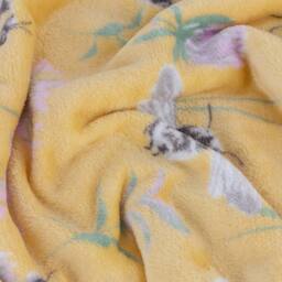 Furn Country Bee Printed Soft Fleece Throw in Yellow - Size: 130 cm x 150 cm - thumbnail 3