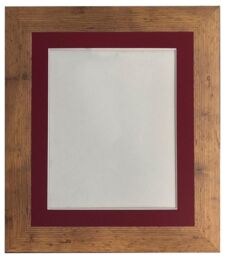 Frames & Mirrors 4U Metro Vintage Wood Frame with Red Mount A2 Image Size A3 in Walnut - thumbnail 1
