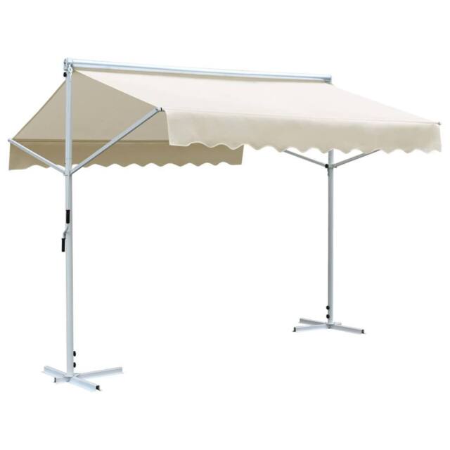 Berkfield Home Free Standing Awning 3x3 m Cream in Beige - image 1