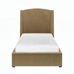 Solace+Co Blaine Single Winged Headboard Ottoman Bed in Gold - thumbnail 5