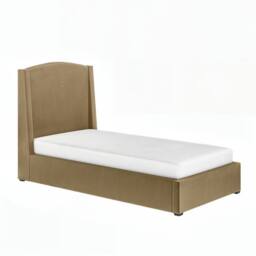 Solace+Co Blaine Single Winged Headboard Ottoman Bed in Gold - thumbnail 4
