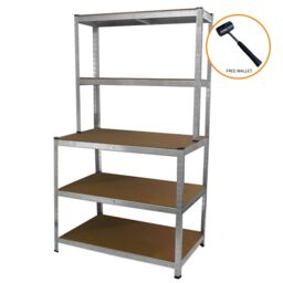 Monstershop Monster Racking Galwix Workbench Shelving Unit in Silver - thumbnail 2