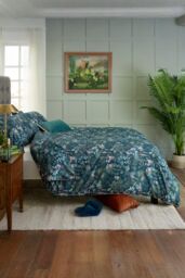 Deyongs Tropical Leaves Digitally Printed Duvet Cover Set - 100% Cotton Soft Piped Bedding - 1846 - Size: Double - thumbnail 2