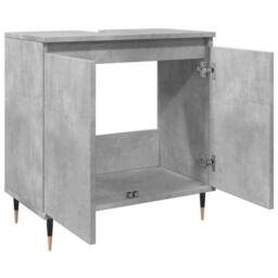 Berkfield Home Durable Bathroom Cabinet Concrete Grey 58x33x60 cm Engineered Wood - Size: 58 x 33 x 60 cm - thumbnail 8