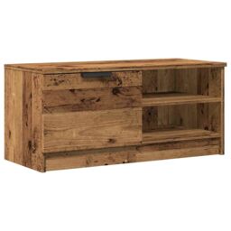 Berkfield Home TV Cabinet Old Wood 80x35x36.5 cm Engineered Wood in Brown - thumbnail 2