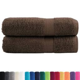Berkfield Home Premium Hand Towels SOLUND 2pcs Brown 50x100cm 600gsm