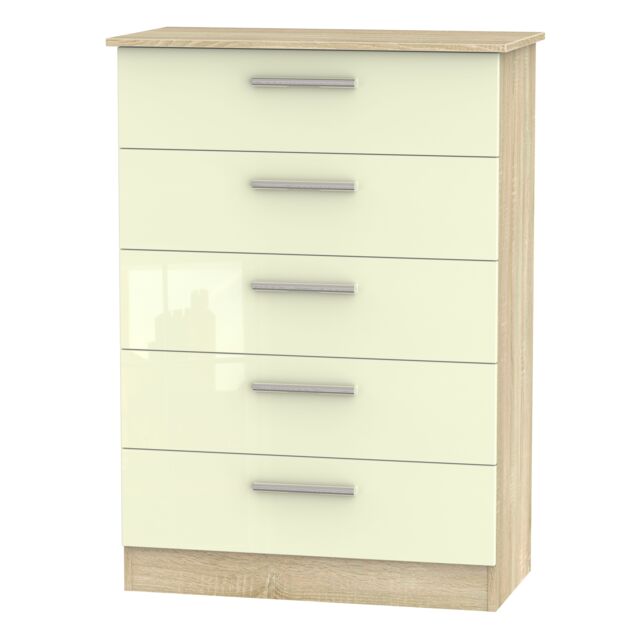 Ready Assembled 2 U Trent 5 Drawer Chest (Ready Assembled) in Cream