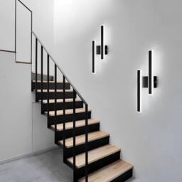 Goeco LED Wall Light, Creative Long Parallel Wall Light 3 Colour Temperature in Black - thumbnail 6