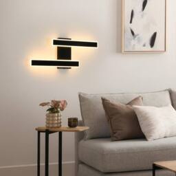 Goeco LED Wall Light, Creative Long Parallel Wall Light 3 Colour Temperature in Black - thumbnail 7