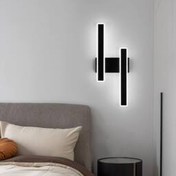 Goeco LED Wall Light, Creative Long Parallel Wall Light 3 Colour Temperature in Black - thumbnail 5