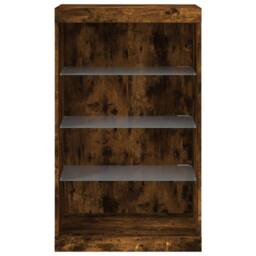 Berkfield Home Sideboard with LED Lights Smoked Oak 60.5x37x100 cm in Brown - thumbnail 6