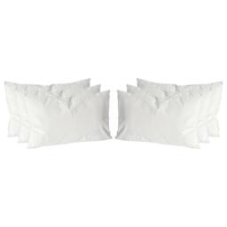Nicola Spring Rectangle Velvet Cushions - 60cm x 40cm - Pack of 6 in Cream - Size: 60 cm x 40 cm