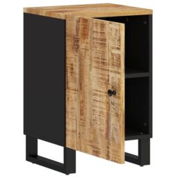 Berkfield Home Bathroom Cabinet 38x33x58 cm Solid Wood Mango in Brown - Size: 38 x 33 x 58 cm - thumbnail 3