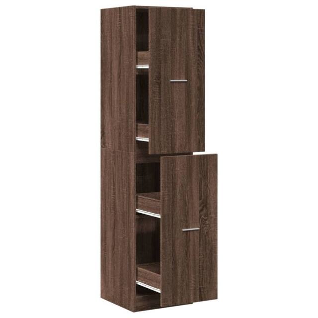 Berkfield Home Apothecary Cabinet¬†Brown Oak 40x41x174.5 cm Engineered Wood in Brown - image 1