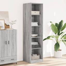 Berkfield Home Wardrobe Grey Sonoma 50x50x200 cm Engineered Wood - Size: 50 x 50 x 200 cm - thumbnail 2