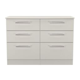 Ready Assembled 2 U Carlton 6 Drawer Wide Chest (Ready Assembled) in Grey - Size: Large - thumbnail 2