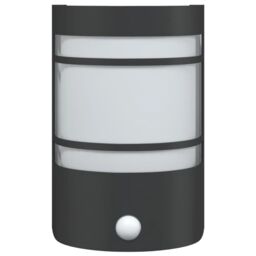 Berkfield Home Outdoor Wall Lights with Sensors 2pcs Black Stainless Steel - thumbnail 4